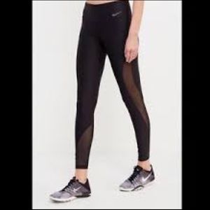 Nike Black Tights/Pants; mesh side panels